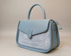 Denim Leather Satchel Bag
